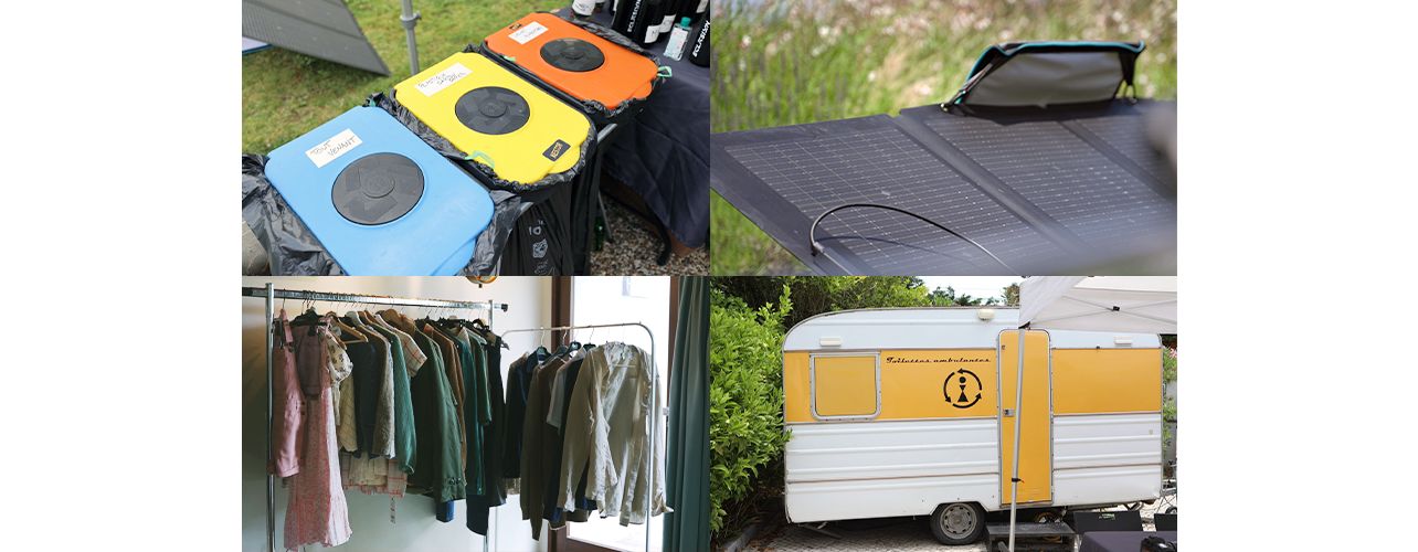 Garbage can Solar Panel Clothes Camping car